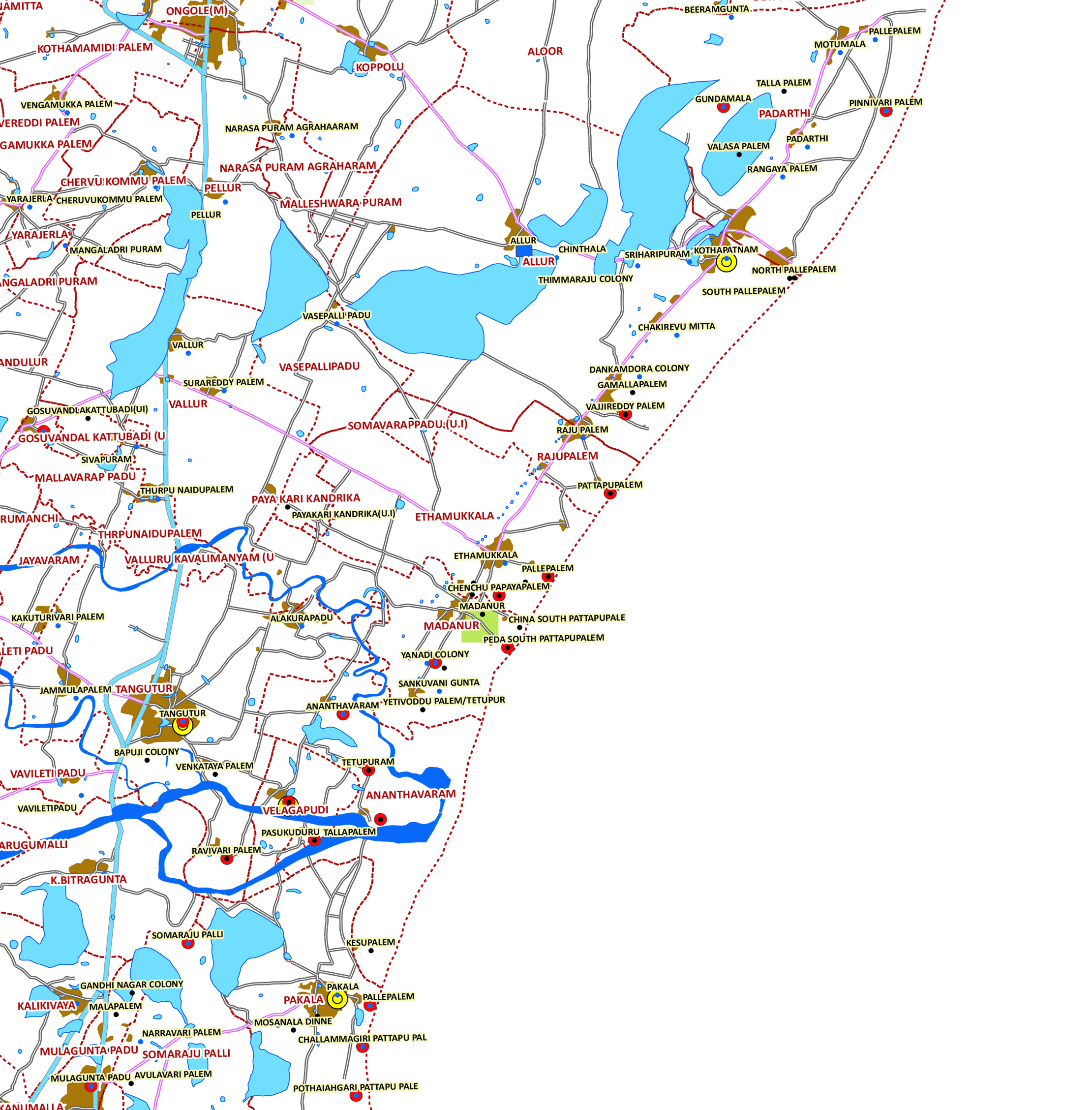 Storm surge inundation map for cyclone with wind speed